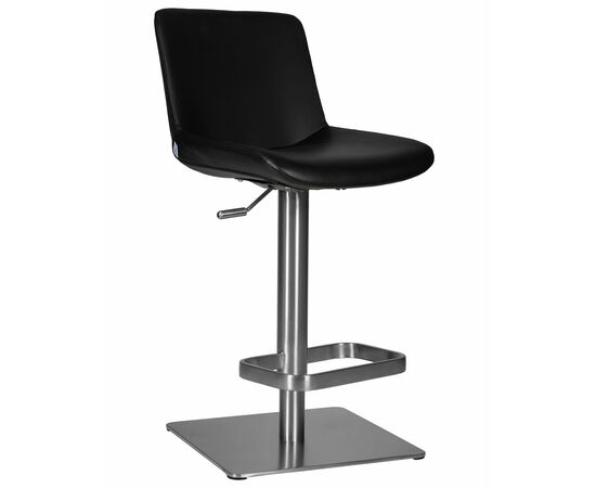 Стул барный DOBRIN ALDO, черный PU YP33-19, основание из нержавеющей стали, Вариант: черный PU YP33-19, основание из нержавеющей стали, изображение 7 | Интернет магазин мебели и декора LifeDekor