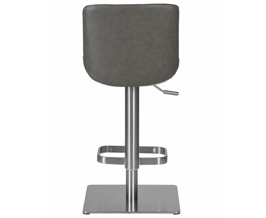 Стул барный DOBRIN ALDO, серый PU YP4, основание из нержавеющей стали, Вариант: серый PU YP4, основание из нержавеющей стали, изображение 5 | Интернет магазин мебели и декора LifeDekor