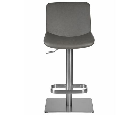 Стул барный DOBRIN ALDO, серый PU YP4, основание из нержавеющей стали, Вариант: серый PU YP4, основание из нержавеющей стали, изображение 6 | Интернет магазин мебели и декора LifeDekor