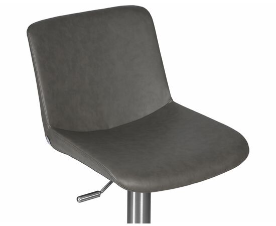 Стул барный DOBRIN ALDO, серый PU YP4, основание из нержавеющей стали, Вариант: серый PU YP4, основание из нержавеющей стали, изображение 8 | Интернет магазин мебели и декора LifeDekor