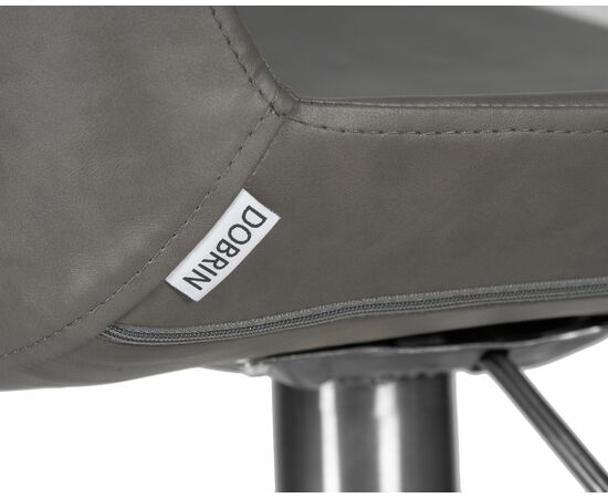 Стул барный DOBRIN ALDO, серый PU YP4, основание из нержавеющей стали, Вариант: серый PU YP4, основание из нержавеющей стали, изображение 12 | Интернет магазин мебели и декора LifeDekor