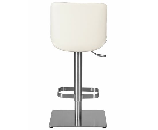 Стул барный DOBRIN ALDO, белый PU P23, основание из нержавеющей стали, Вариант: белый PU P23, основание из нержавеющей стали, изображение 5 | Интернет магазин мебели и декора LifeDekor
