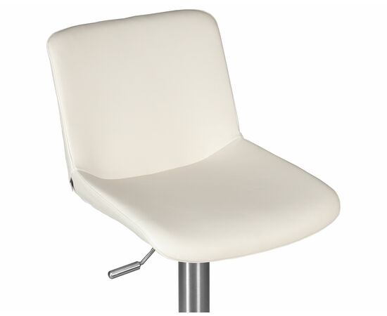 Стул барный DOBRIN ALDO, белый PU P23, основание из нержавеющей стали, Вариант: белый PU P23, основание из нержавеющей стали, изображение 8 | Интернет магазин мебели и декора LifeDekor