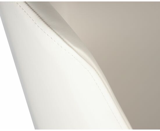 Стул барный DOBRIN ALDO, белый PU P23, основание из нержавеющей стали, Вариант: белый PU P23, основание из нержавеющей стали, изображение 11 | Интернет магазин мебели и декора LifeDekor