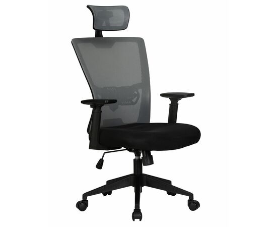 Офисное кресло для персонала DOBRIN NIXON, чёрный, серая сетка, Вариант: чёрный, серая сетка | Интернет магазин мебели и декора LifeDekor