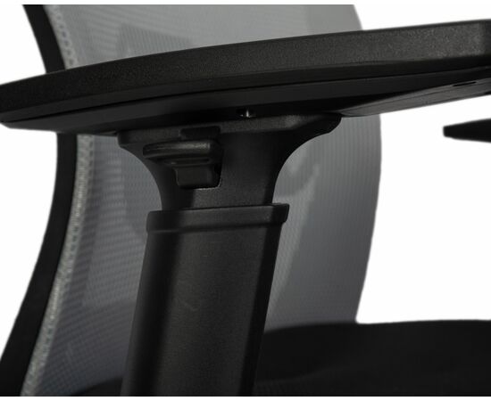 Офисное кресло для персонала DOBRIN NIXON, чёрный, серая сетка, Вариант: чёрный, серая сетка, изображение 8 | Интернет магазин мебели и декора LifeDekor