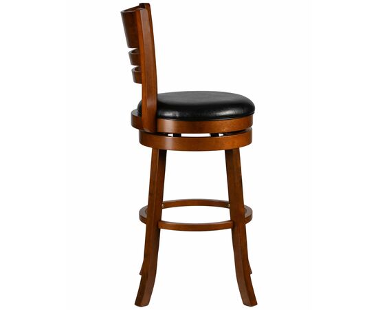 Вращающийся полубарный стул DOBRIN WILLIAM COUNTER, шоколад, черный, Вариант: шоколад, чёрный, изображение 2 | Интернет магазин мебели и декора LifeDekor