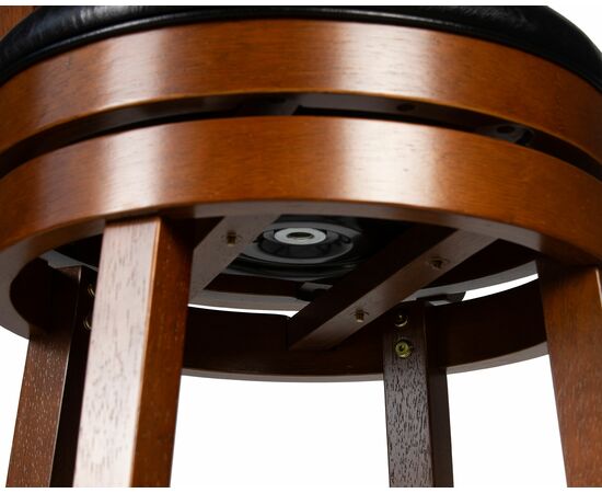 Вращающийся полубарный стул DOBRIN WILLIAM COUNTER, шоколад, черный, Вариант: шоколад, чёрный, изображение 9 | Интернет магазин мебели и декора LifeDekor