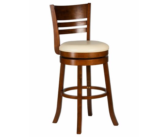 Вращающийся полубарный стул DOBRIN WILLIAM COUNTER, шоколад, кремовый, Вариант: шоколад, кремовый, изображение 13 | Интернет магазин мебели и декора LifeDekor