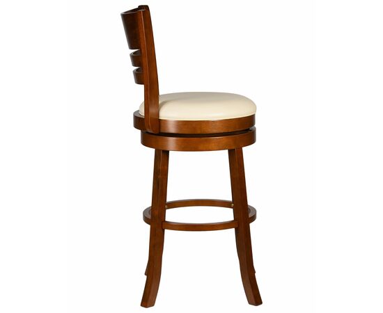 Вращающийся полубарный стул DOBRIN WILLIAM COUNTER, шоколад, кремовый, Вариант: шоколад, кремовый, изображение 2 | Интернет магазин мебели и декора LifeDekor