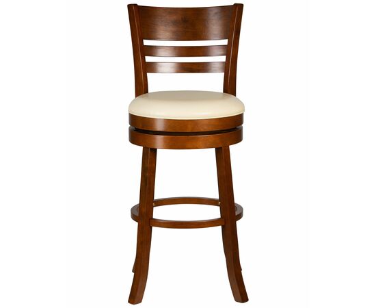 Вращающийся полубарный стул DOBRIN WILLIAM COUNTER, шоколад, кремовый, Вариант: шоколад, кремовый, изображение 5 | Интернет магазин мебели и декора LifeDekor