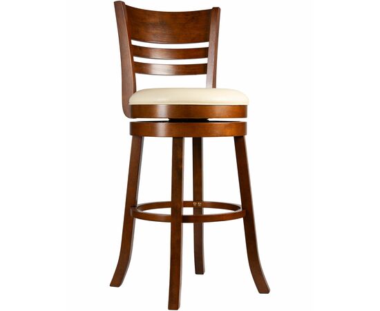 Вращающийся полубарный стул DOBRIN WILLIAM COUNTER, шоколад, кремовый, Вариант: шоколад, кремовый, изображение 6 | Интернет магазин мебели и декора LifeDekor