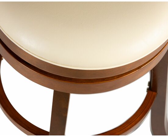 Вращающийся полубарный стул DOBRIN WILLIAM COUNTER, шоколад, кремовый, Вариант: шоколад, кремовый, изображение 8 | Интернет магазин мебели и декора LifeDekor