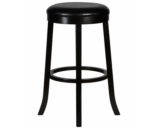 Круглый барный табурет DOBRIN BOB BAR, капучино, черный, Вариант: капучино, чёрный, изображение 2 | Интернет магазин мебели и декора LifeDekor