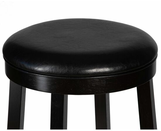 Круглый барный табурет DOBRIN BOB BAR, капучино, черный, Вариант: капучино, чёрный, изображение 5 | Интернет магазин мебели и декора LifeDekor