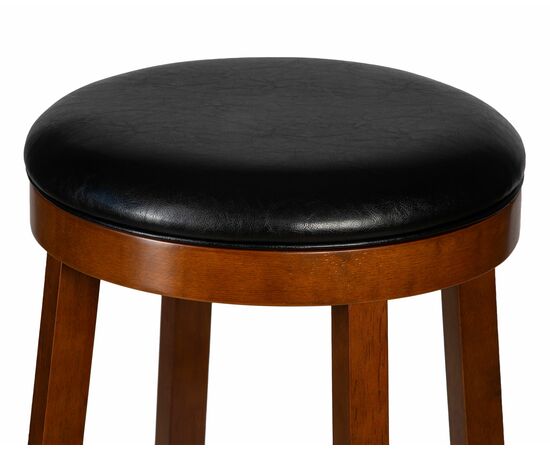 Круглый барный табурет DOBRIN BOB BAR, шоколад, черный, Вариант: шоколад, чёрный, изображение 5 | Интернет магазин мебели и декора LifeDekor