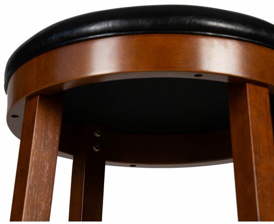 Круглый барный табурет DOBRIN BOB BAR, шоколад, черный, Вариант: шоколад, чёрный, изображение 7 | Интернет магазин мебели и декора LifeDekor