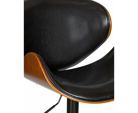 Стул барный DOBRIN JACK BLACK, цвет черный глянец PU ABD 002, Вариант: цвет черный глянец PU ABD 002, изображение 3 | Интернет магазин мебели и декора LifeDekor