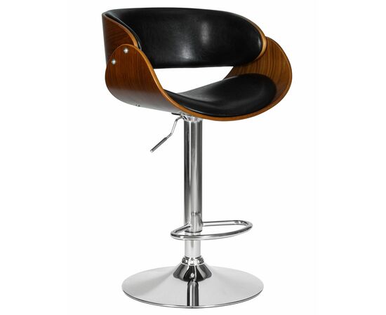 Стул барный DOBRIN JOHN, цвет сиденья черный глянец PU ABD 002, Вариант: цвет сиденья черный глянец PU ABD 002 | Интернет магазин мебели и декора LifeDekor