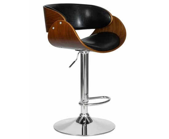 Стул барный DOBRIN JOHN, цвет сиденья черный глянец PU ABD 002, Вариант: цвет сиденья черный глянец PU ABD 002, изображение 2 | Интернет магазин мебели и декора LifeDekor