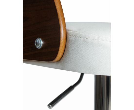 Стул барный DOBRIN NICK, цвет белый PU ABA 008, Вариант: цвет белый PU ABA 008, изображение 8 | Интернет магазин мебели и декора LifeDekor