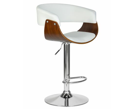 Стул барный DOBRIN OSTIN, цвет белый PU ABA 008, Вариант: цвет белый PU ABA 008, изображение 2 | Интернет магазин мебели и декора LifeDekor