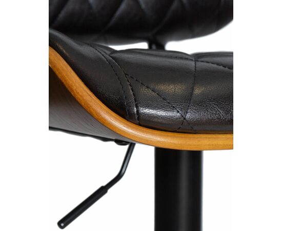 Стул барный DOBRIN MORGAN, цвет черный глянец PU ABD 002, Вариант: цвет черный глянец PU ABD 002, изображение 8 | Интернет магазин мебели и декора LifeDekor