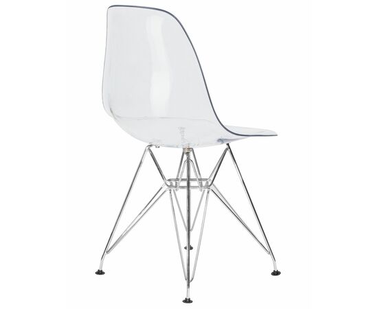 Стул обеденный DOBRIN DSR CASPER, ножки хром, цвет прозрачный, Вариант: ножки хром, цвет прозрачный, изображение 4 | Интернет магазин мебели и декора LifeDekor
