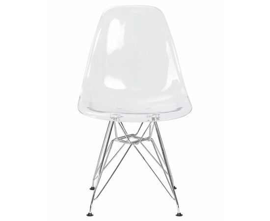 Стул обеденный DOBRIN DSR CASPER, ножки хром, цвет прозрачный, Вариант: ножки хром, цвет прозрачный, изображение 6 | Интернет магазин мебели и декора LifeDekor