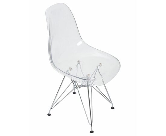 Стул обеденный DOBRIN DSR CASPER, ножки хром, цвет прозрачный, Вариант: ножки хром, цвет прозрачный, изображение 7 | Интернет магазин мебели и декора LifeDekor