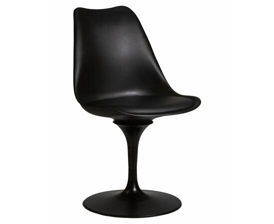 Стул обеденный DOBRIN TULIP, черное основание, цвет черный (B-03), Вариант: черное основание, цвет черный (B-03) | Интернет магазин мебели и декора LifeDekor