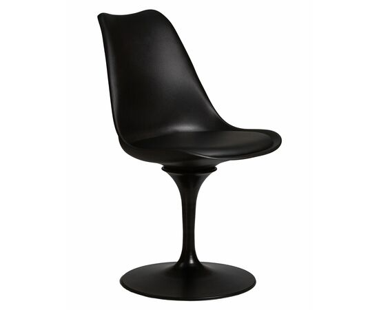 Стул обеденный DOBRIN TULIP, черное основание, цвет черный (B-03), Вариант: черное основание, цвет черный (B-03), изображение 2 | Интернет магазин мебели и декора LifeDekor
