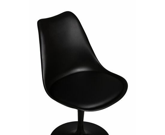 Стул обеденный DOBRIN TULIP, черное основание, цвет черный (B-03), Вариант: черное основание, цвет черный (B-03), изображение 7 | Интернет магазин мебели и декора LifeDekor