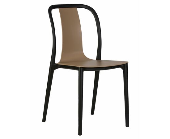 Стул обеденный DOBRIN ADAM, черный/бежевый, Вариант: черный/бежевый | Интернет магазин мебели и декора LifeDekor