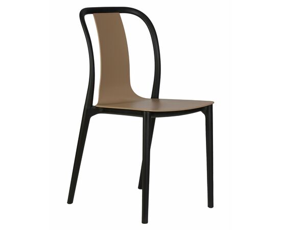 Стул обеденный DOBRIN ADAM, черный/бежевый, Вариант: черный/бежевый, изображение 2 | Интернет магазин мебели и декора LifeDekor