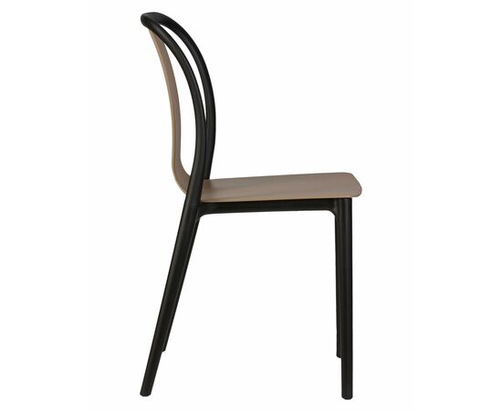 Стул обеденный DOBRIN ADAM, черный/бежевый, Вариант: черный/бежевый, изображение 3 | Интернет магазин мебели и декора LifeDekor