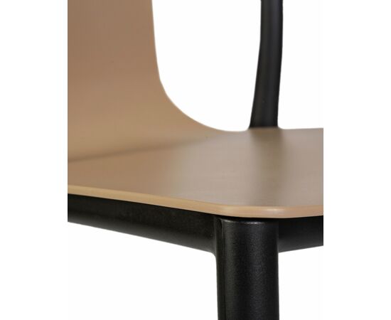 Стул обеденный DOBRIN ADAM, черный/бежевый, Вариант: черный/бежевый, изображение 9 | Интернет магазин мебели и декора LifeDekor