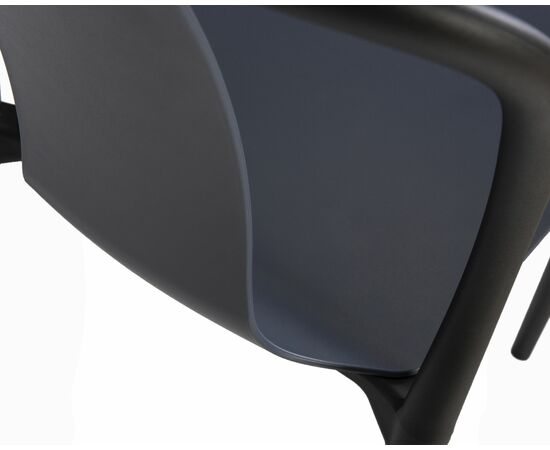 Стул обеденный DOBRIN ADAM, черный/серо-голубой, Вариант: черный/серо-голубой, изображение 8 | Интернет магазин мебели и декора LifeDekor