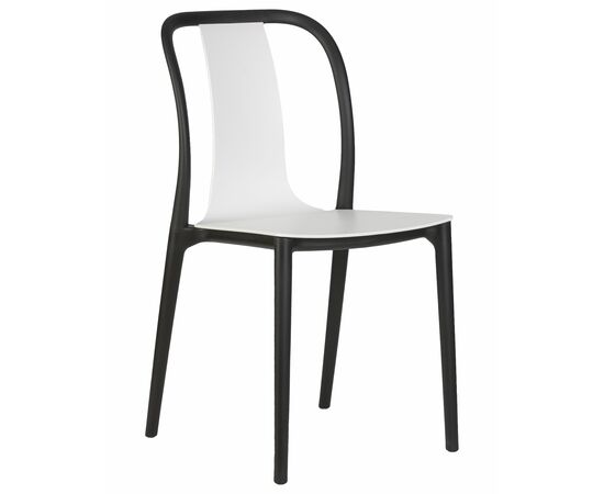 Стул обеденный DOBRIN ADAM, черный/белый, Вариант: черный/белый | Интернет магазин мебели и декора LifeDekor