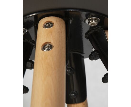 Стул полубарный DOBRIN RONNI, ножки светлый бук, тёмно-серый (GR-04), Вариант: ножки светлый бук, тёмно-серый (GR-04), изображение 11 | Интернет магазин мебели и декора LifeDekor