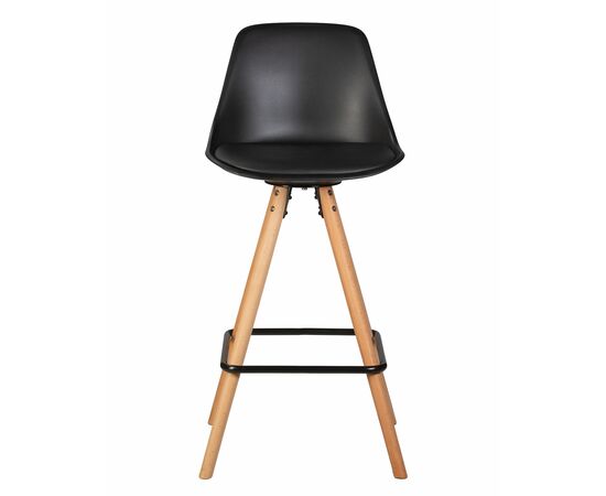 Стул полубарный DOBRIN RONNI, ножки светлый бук, черный (B-03), Вариант: ножки светлый бук, черный (B-03), изображение 6 | Интернет магазин мебели и декора LifeDekor