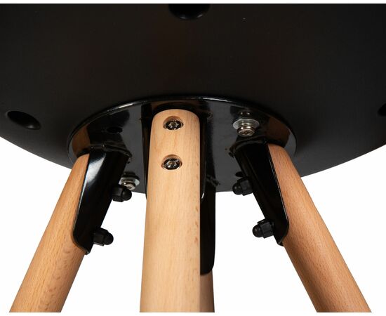 Стул полубарный DOBRIN RONNI, ножки светлый бук, черный (B-03), Вариант: ножки светлый бук, черный (B-03), изображение 9 | Интернет магазин мебели и декора LifeDekor