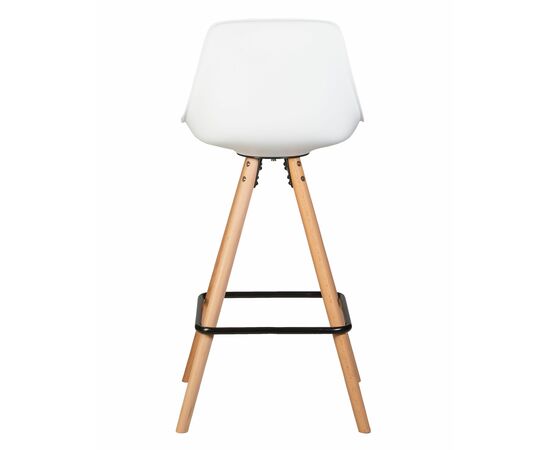Стул полубарный DOBRIN RONNI, ножки светлый бук, белый (ZL-W-02), Вариант: ножки светлый бук, белый (ZL-W-02), изображение 5 | Интернет магазин мебели и декора LifeDekor