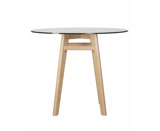 Стол обеденный DOBRIN HENRY`90 GLASS, столешница стекло, деревянное основание, Вариант: столешница стекло, деревянное основание, изображение 3 | Интернет магазин мебели и декора LifeDekor