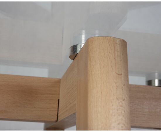 Стол обеденный DOBRIN HENRY`90 GLASS, столешница стекло, деревянное основание, Вариант: столешница стекло, деревянное основание, изображение 7 | Интернет магазин мебели и декора LifeDekor