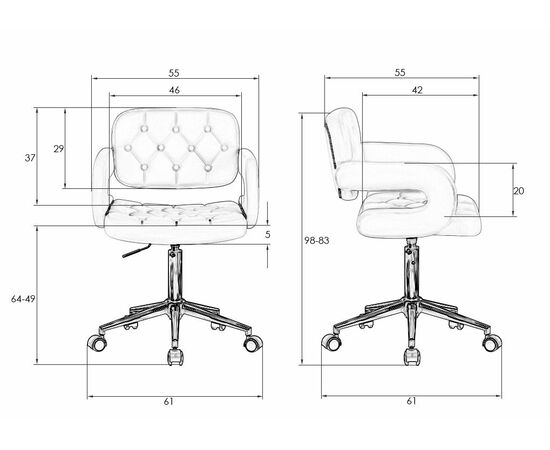 Офисное кресло для персонала DOBRIN LARRY BLACK, чёрный, Вариант: чёрный, изображение 9 | Интернет магазин мебели и декора LifeDekor