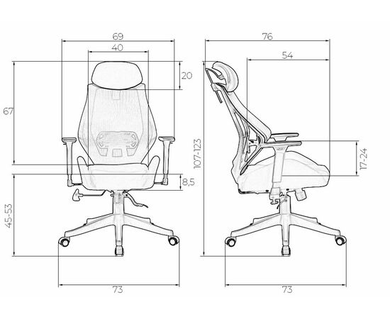 Офисное кресло для персонала DOBRIN TEODOR, чёрный, Вариант: чёрный, изображение 12 | Интернет магазин мебели и декора LifeDekor