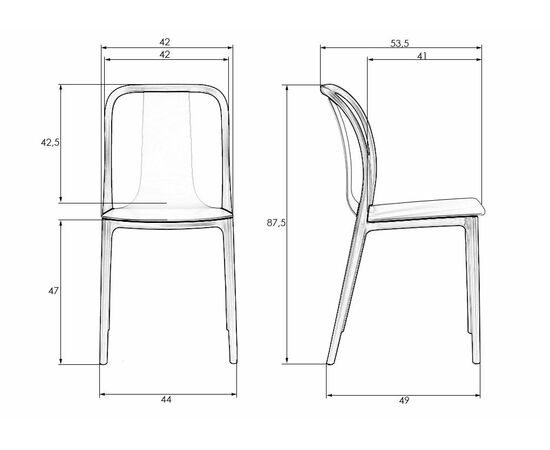 Стул обеденный DOBRIN ADAM, черный, Вариант: чёрный, изображение 9 | Интернет магазин мебели и декора LifeDekor