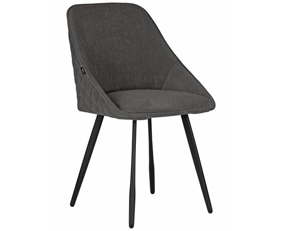 Стул обеденный DOBRIN STELLA, ЭМАЛЬ ЧЕРНЫЙ МУАР велюр Catania Chocolate | Интернет магазин мебели и декора LifeDekor