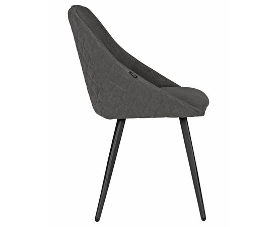 Стул обеденный DOBRIN STELLA, ЭМАЛЬ ЧЕРНЫЙ МУАР велюр Catania Chocolate, изображение 3 | Интернет магазин мебели и декора LifeDekor